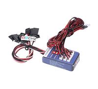 Alomejor Juego de Luces LED para Coche RC 12 Kit de Sistema de iluminación de lámpara LED Simulación de Luces Intermitentes para Coche RC 1/10 1/8