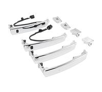 Alomejor Juego de Manijas de Puerta Exterior de Coche ABS Plateado Manija de Puerta Exterior de Coche 4 Piezas de Repuesto Manual de Apertura y Cierre OE 80645 CA000 80640 CA012 para Rogue Murano