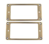 Alomejor Juego de Marco de Pastilla de Guitarra Eléctrica de Metal, 2 uds., Reemplazo de Pastillas Humbucker, 2X2mm para Amantes de la Música (Bronce)