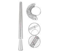 Alomejor Juego de Medidores de Anillos de Metal, Herramienta de Medición Precisa de los Dedos para Anillos de Clase y Anchos, Herramientas Perfectas para Hacer Joyas