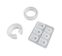Alomejor Juego de Moldes de Silicona de 3 Piezas para Manualidades, Moldes Grandes para Pulseras y Anillos en Forma de C, Diseño Duradero y Flexible, Perfecto para Adultos Niños