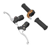 Alomejor Juego de Palancas de Freno con Puños de Acelerador Giratorios de 22 Mm, Palanca de Freno con Manija del Acelerador de Aleación de Metal y Caucho ABS para Motos de Cross de 47, 49, 2