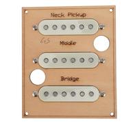 Alomejor Juego de Pastillas de Bobina Simple para Guitarra Eléctrica Estilo, con Imán Alnico 5 y Pastilla Central de Polaridad Inversa de Herida Inversa, para Posiciones de Puente Medio