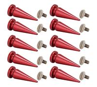 Alomejor Juego de Pernos de Cobre con Remaches de Cuero con Tornillo para Fijación de Decoración Artesanal de Bricolaje, Fácil de Usar e Instalar, para Lona de Bolsa de Ropa de Cuero (10 Juegos, 10