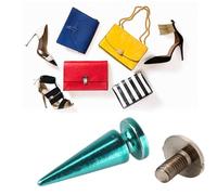 Alomejor Juego de Pernos de Cobre con Remaches de Cuero con Tornillo para Fijación de Decoración Artesanal de Bricolaje, Fácil de Usar e Instalar, para Lona de Bolsa de Ropa de Cuero (10 Juegos, 10