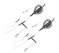 Alomejor Juego de Pesca con Dispositivo de Anidación de Carpas de 2 Piezas, Jaula de Cebo de Nailon Resistente con Pesas Incorporadas para un Hundimiento Rápido, Liviano y Portátil para (35g)