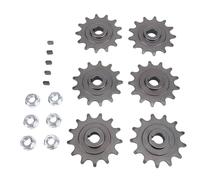 Alomejor Juego de Piñones de Cadena de Motor, Repuesto de Hierro Duradero 13T para Motos de Cross y Vehículos Todo Terreno de 47cc y 49cc, 6 uds.