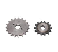 Alomejor Juego de Piñones Traseros de Acero 428 19T 14T Piñón de Motocicleta Transmisión por Cadena Suave Delantera y Trasera Fácil Instalación para Motos Dirt Pit ATV Quad Mini Bike Riders