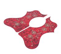 Alomejor Juego de Placas de Golpeador Coloridas de Repuesto para Guitarra Acústica, Material Plástico Duradero, 2 Piezas para Amantes de la Guitarra (rojo)
