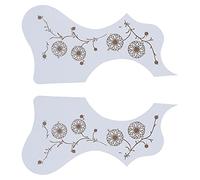 Alomejor Juego de Placas de Golpeador Coloridas de Repuesto para Guitarra Acústica, Material Plástico Duradero, 2 Piezas para Amantes de la Guitarra (WHITE)