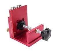 Alomejor Juego de Plantilla de Tornillo Portátil, Perforación Precisa Ajustable para Entusiastas de la Carpintería 3 en 1 con Accesorios, Aleación de Aluminio