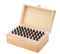 Alomejor Juego de Punzones de Acero de 4mm, Herramienta de Grabado Duradera para Manualidades, Papel, Cuero, Plástico, Madera, Metal, 36 Unids/set