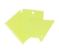 Alomejor Juego de Raspadores de Crema, 3 Piezas, Plástico Ligero, Alisador de Pasteles para Decoración de Pasteles y Accesorios para Hornear, 9,5 Cm-12 Cm (GREEN)