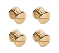 Alomejor Juego de Remaches de Encuadernación Resistente de Latón con 50 Remaches y 50 Tornillos de Ranura para Encuadernación de Cuero, Manualidades de Bricolaje, Resistente a la Oxidación, para