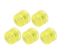 Alomejor Juego de Repuesto de Cabeza de Martillo de Goma, 5 uds., Puntas Suaves para Mantenimiento de Equipos, Kit de Accesorios Duraderos Amarillos (Φ35mm)