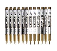 Alomejor Juego de Rotuladores de Color Brillante, Diseño Ergonómico, 12 Piezas para Dibujar álbumes de Recortes, Bricolaje, Dorado (GOLD)