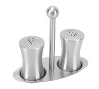 Alomejor Juego de Salero de Acero Inoxidable 304, Dispensador de Condimentos Duradero para el Hogar, Restaurante, 2 Unidades, Diseño Moderno