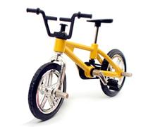 Alomejor Juego de Scooter de Bicicleta en Miniatura para Casa de Muñecas a Escala 1:12, Casco, Modelo de Escena Al Aire Libre, Accesorio para Vehículo de Casa de Muñecas, para (Yellow)