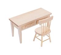 Alomejor Juego de Sillas de Escritorio de Casa de Muñecas en Miniatura a 1:12, Muebles en Miniatura Se Parece Mucho a la Mesa Decorativa Real