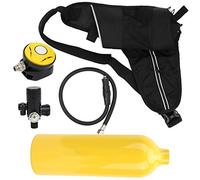 Alomejor Juego de Tanque de Oxígeno para Buceo, Equipo Subacuático Portátil para Principiantes, Tanque de Aleación de Aluminio de Alta Capacidad para 20-25 Minutos de Respiración, Encontrar en