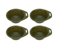 Alomejor Juego de Tazones para Acampar, Paquete de 4 Tazones de Camping Apilables de PP con Asas, Aptos para Microondas 248 °F 180 Ml de Sopa con Bolsa de Almacenamiento para Acampar, Caminar, Viajar
