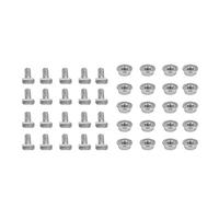Alomejor Juego de Tornillos de Acero Inoxidable M6 con Tuerca con Reborde, Sujetadores Duraderos para Suministros de Invernadero, 20 Piezas