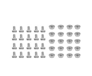 Alomejor Juego de Tornillos de Acero Inoxidable M6 con Tuerca con Reborde, Sujetadores Duraderos para Suministros de Invernadero, 20 Piezas