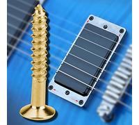 Alomejor Juego de Tornillos para Pastilla de Guitarra, Tornillos de Montaje de Metal, Adecuados para Guitarras Eléctricas, 40 de para Instalación Humbucker (GOLD)