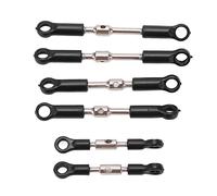 Alomejor Juego de Varillas de Enlace de Amarre RC, Actualización Liviana y Duradera para Automóvil de Control Remoto Aplicable para 144001 144002 124018 124019 124017 124016 144010 6PCS