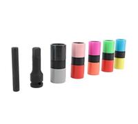 Alomejor Juego de Vasos con Tuercas de Seguridad Juego de Vasos de Impacto de Acero CrMo Coloridos de Alta Durabilidad para Uso Universal 7 Piezas