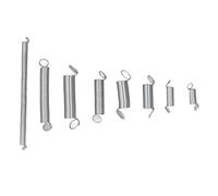 Alomejor Juego Surtido de Resortes de 200 Piezas, Kit de Resortes de Extensión y Compresión Duraderos para Mantenimiento de Bricolaje, Hecho de Acero Galvanizado C75, Ideal para el Hogar, la