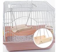 Alomejor Juguete Colgante de Madera para Mascotas para Animales Pequeños, Soporte o Jaula de Descanso, Juguete Divertido para Hámster, para Mascotas Seguro y No Tóxico para Escalar y Jugar, Adecuado