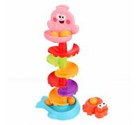 Alomejor Juguete de Caída de Bolas de 7 Capas, Torre Giratoria en Forma de Ballena con 7 Bolas para Actividades Educativas de Desarrollo de Aprendizaje para Niños
