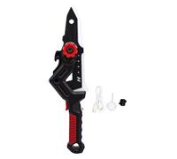 Alomejor Juguete de Espada con Hacha con Luz LED Multicolor, Que Se Transforma de Hacha en Espada con Efectos de Sonido y de Niebla para Regalo de Cumpleaños (Rojo)