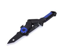 Alomejor Juguete de Espada con Hacha con Luz LED Multicolor, Que Se Transforma de Hacha en Espada con Efectos de Sonido y de Niebla para Regalo de Cumpleaños (Blue)