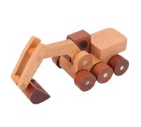 Alomejor Juguete de Excavadora de Madera, Modelo de Vehículo de Ingeniería Creativo para Niños, Juego Imaginativo para Niños y Niñas de 5,31x2,56 Pulgadas