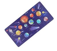 Alomejor Juguete de Madera del Solar con Etiquetas de Nombres en Inglés, Juguete Educativo de Ensamblaje de Ciencia Astronómica para Niños Que Aprenden (Colorful)
