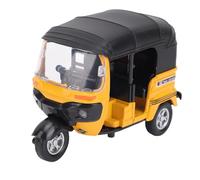 Alomejor Juguete de Motocicleta de Aleación de 3 Ruedas, Auto Modelo a Escala 1:14 con Sonidos y Luces para Niños Niños Niñas (Yellow)