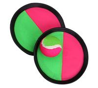 Alomejor Juguete de Pelota de Paleta para Lanzar e Hijos, Juego Al Aire para Diversión Familiar, Material de Goma Ligero, 1 par de Paletas y 1 Pelota