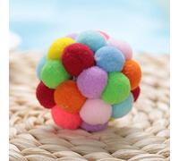 Alomejor Juguete de Peluche Colorido para Mascotas, Bola de Campana Elástica Suave para Ejercicio de Perros y Gatos, Material de Primera Calidad, Adecuado para Animales Pequeños, 1,97 Pulgadas de (M)