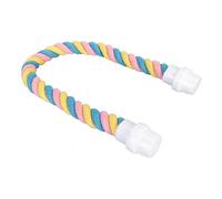 Alomejor Juguete de Percha de Cuerda para Pájaros de Algodón Flexible y Colorido para Loros, Proporciona un Soporte Resistente para Escalar y Balancearse, Adecuado para Cacatúas Periquitos, 1 Percha