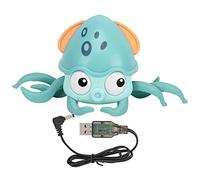 Alomejor Juguete de Pulpo, Juguete Musical de Pulpo Eléctrico de Cangrejo Que Se Arrastra Ligero con Luz LED para Niños (Green)