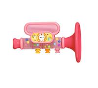 Alomejor Juguete de Trompeta para Niños, Lindos Dibujos Animados de Colores Brillantes, Mini Instrumento Musical Multifuncional de Trompeta para Educación Temprana (Rosa 135x8x2cm/53,15x3,15x0,79