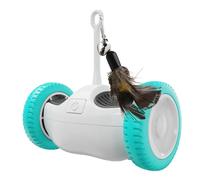 Alomejor Juguete Interactivo para Gatos, Juguete Inteligente Automático Recargable para Gatos de Interior, Material ABS Duradero, Tamaño Compacto (Cielo Azul)