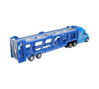 Alomejor Juguete Modelo Transportador de Camión Transportador de Coche de Aleación 1:48, con Remolque de 35x5x6,5 Cm para Regalo de Exhibición de Colección de Adultos (Blue)