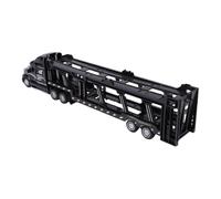 Alomejor Juguete Modelo Transportador de Camión Transportador de Coche de Aleación 1:48, con Remolque de 35x5x6,5 Cm para Regalo de Exhibición de Colección de Adultos (Black)