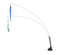 Alomejor Juguetes para Gatos, Juguete con Varita de Plumas para Gatos con Succión, Teaser Interactivo con Base de Succión Fuerte para y Gatitos de Interior (#3)