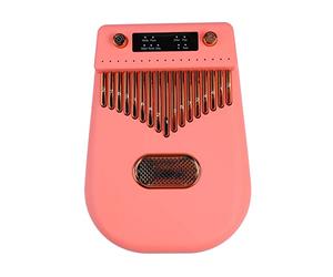 Alomejor Kalimba Inteligente Electrónico de 17 Teclas, Piano de Pulgar Inteligente Portátil ABS con Batería Recargable de 2000 MAh, Notas Grabadas, 4 Modos de Sonido para Niños, Adultos, (PINK)