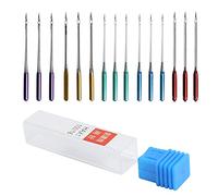 Alomejor Kit de Agujas para Máquina de Coser Reemplazo Duradero de Punta Regular para la Mayoría de las Máquinas de Coser Domésticas 15 Piezas + Caja de Almacenamiento Separada - Telas Finas a Gruesas