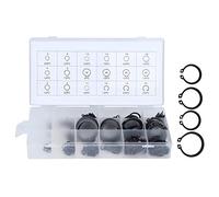 Alomejor Kit de Anillos de Retención Externos Duraderos de 300 Piezas para Diversas Tareas de Seguridad con Organización de Caja de Plástico para Entusiastas del Bricolaje